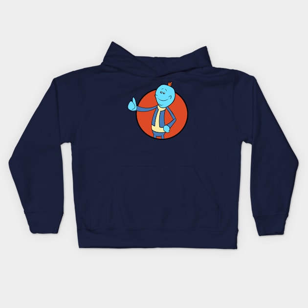 Meeseeks Vault Boy Kids Hoodie by raziell7744